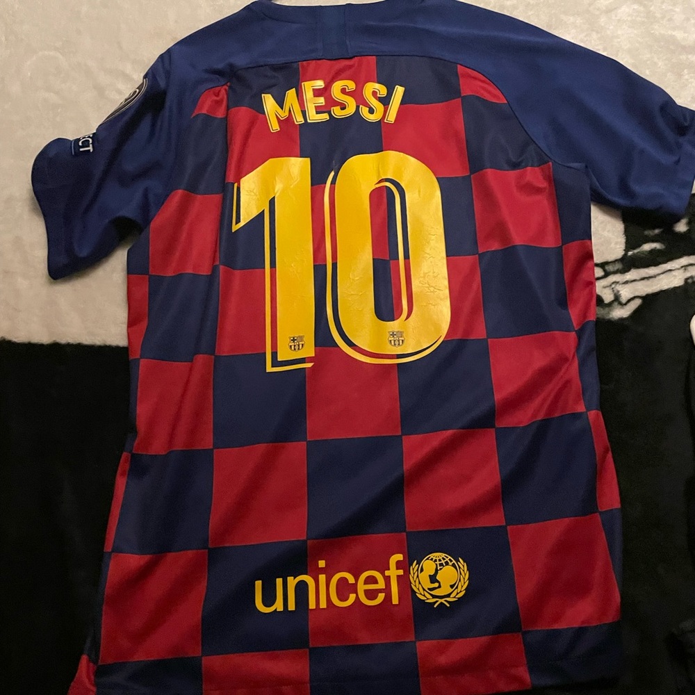 Messi jersey.